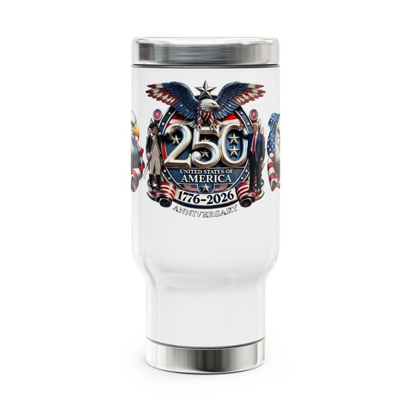 The Unbranded Brand Other - 250th Semiquincentennial Anniversary USofA 1776 - 2026  14oz SS Travel Mug